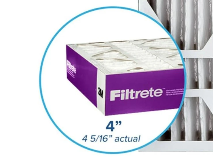 HVAC Air Filter Filtrete depth
