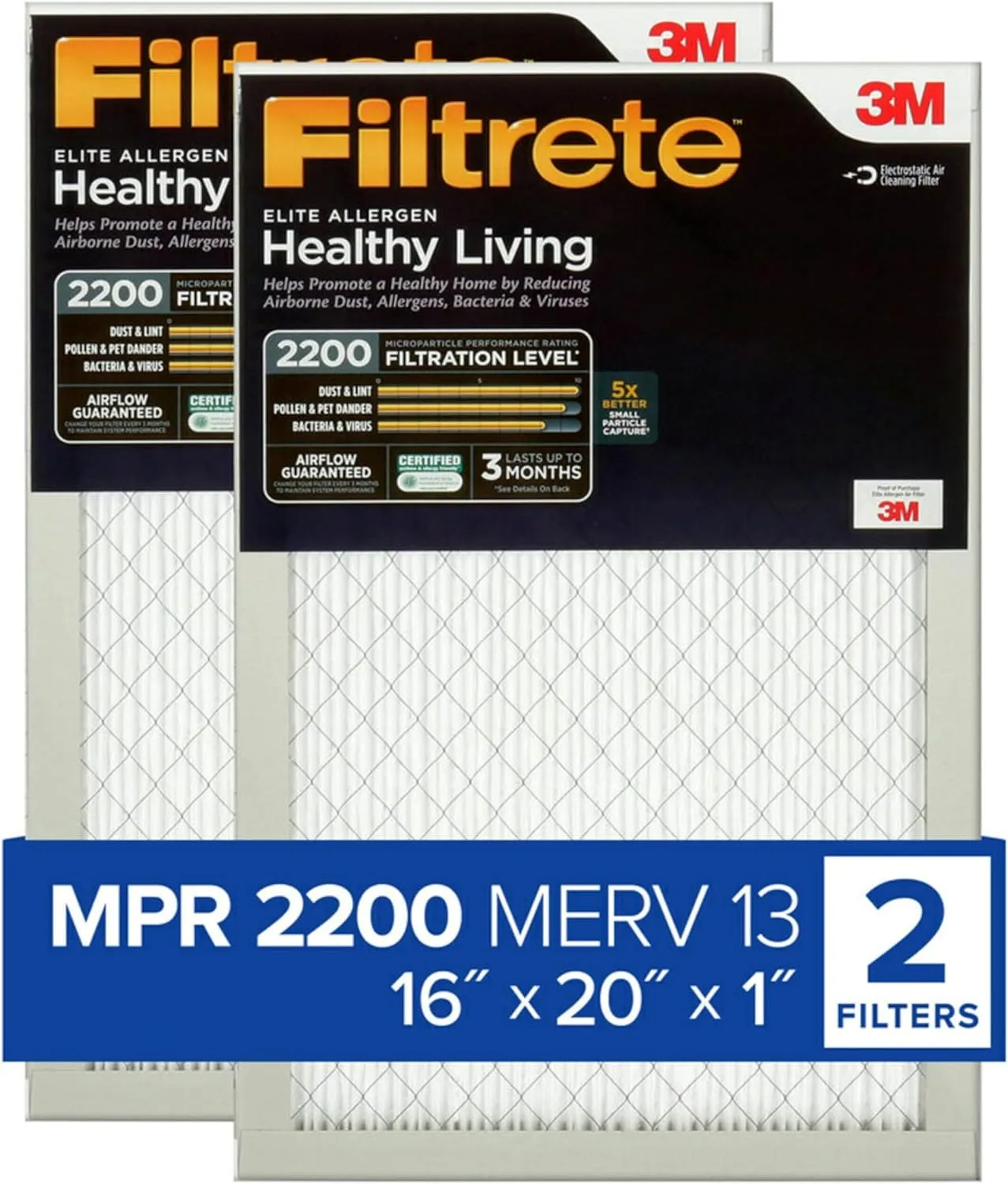 HVAC Air Filter filtrete MERV13 16x20x1 Amazon Main image