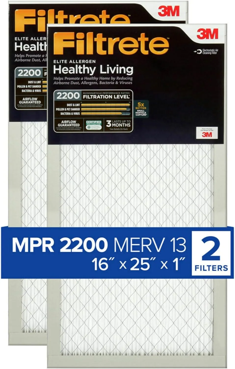 HVAC Air Filter filtrete MERV13 14x25x1 Amazon Main image