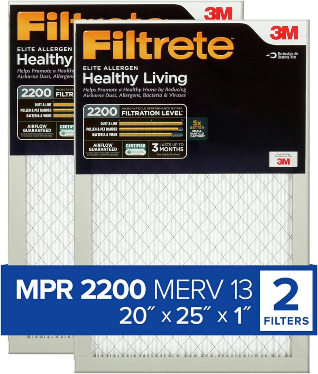 HVAC Air Filter filtrete MERV13 20x25x1 Amazon Main image